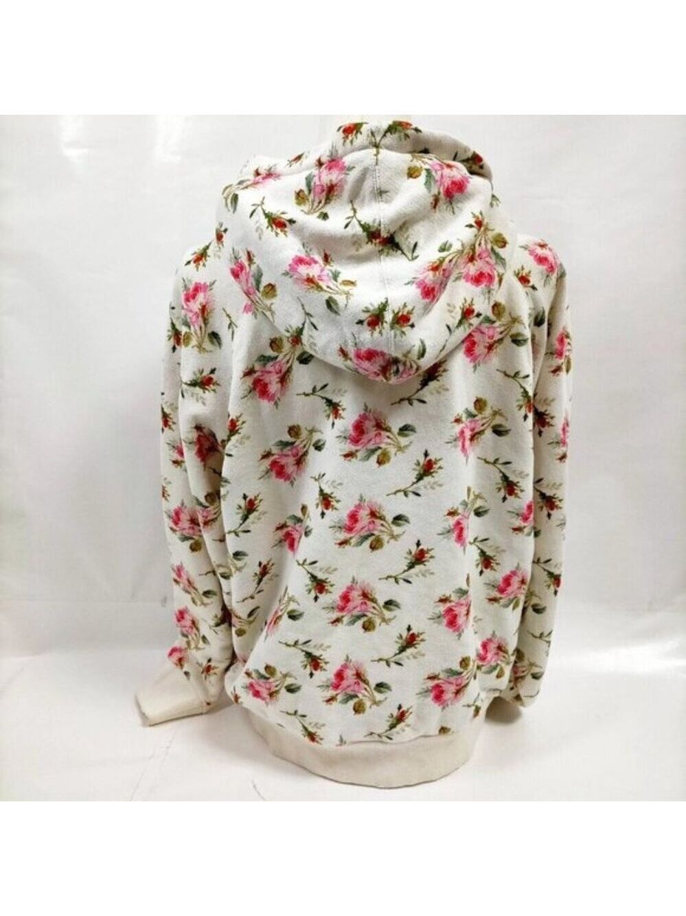 Authentic Gucci Floral Logo GG Web Stripe Cream Hoodie Sweatshirt LuxuryDesigner - Picture 2 of 8